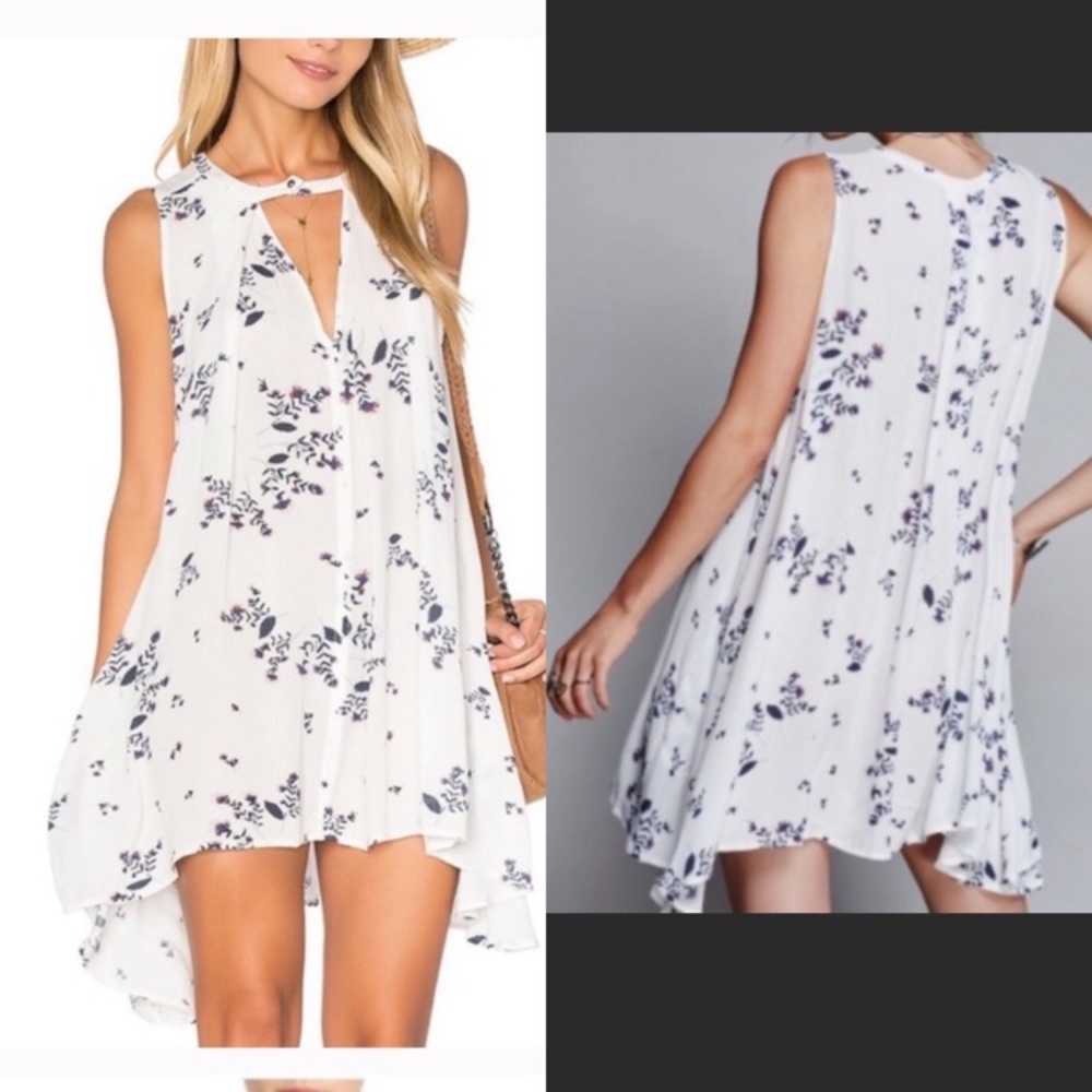 Free People Snap Out of It Swing Floral Dress Lg